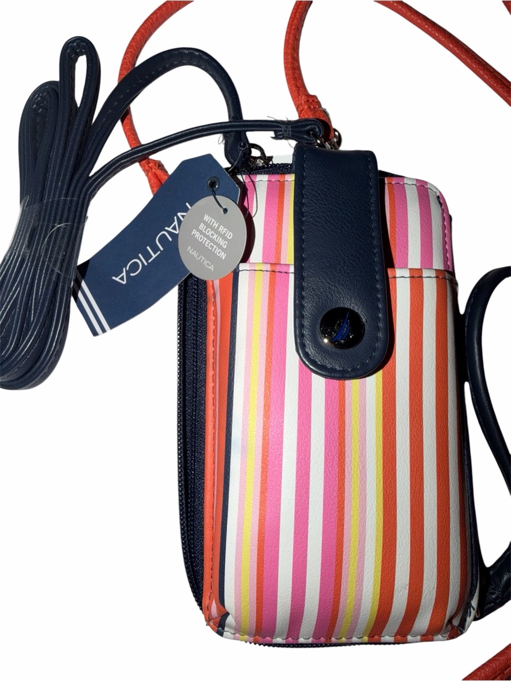 *new* Nautica Striped Crossbody Phone/Wallet Bag - Picture 3 of 10